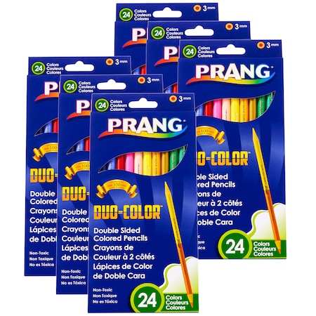 Prang Duo Colored Pencils, 24 Color Set, PK6 X22112